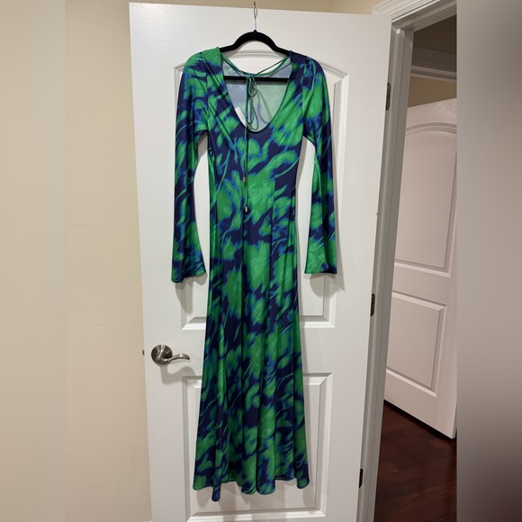 The Wolf Gang Calypso Maxi Dress in the "Ocean Haze" print - Picture 9 of 14